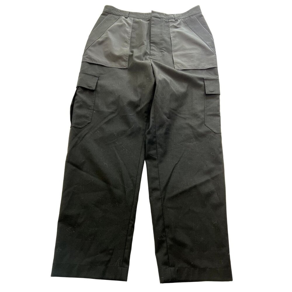 LES HOMMES Wool Blend Pants in Black